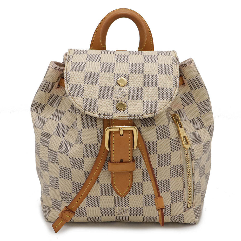 LOUIS VUITTON Damier Azur White Speronne Backpack Shoulder Bag